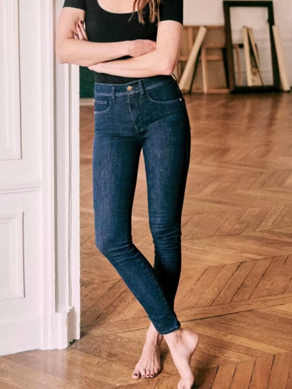 Sezane Le Slim Parfait Jeans in Indigo